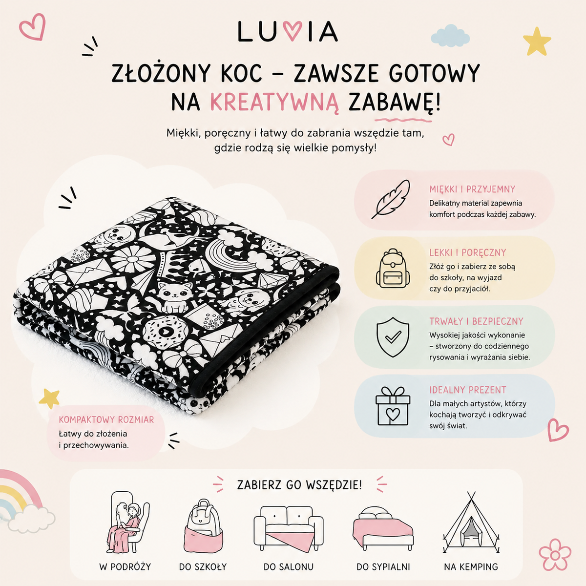 Koc kreatywny - Kolorowy Kocyk