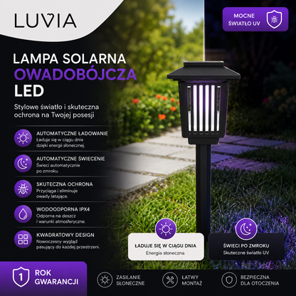 Luvia - Solarna Lampa na Komary i Owady