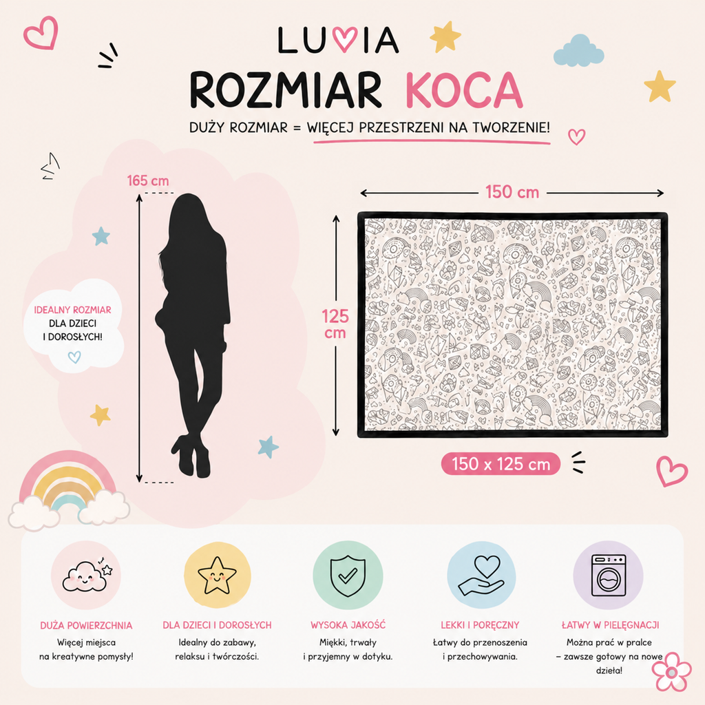 Koc kreatywny - Kolorowy Kocyk
