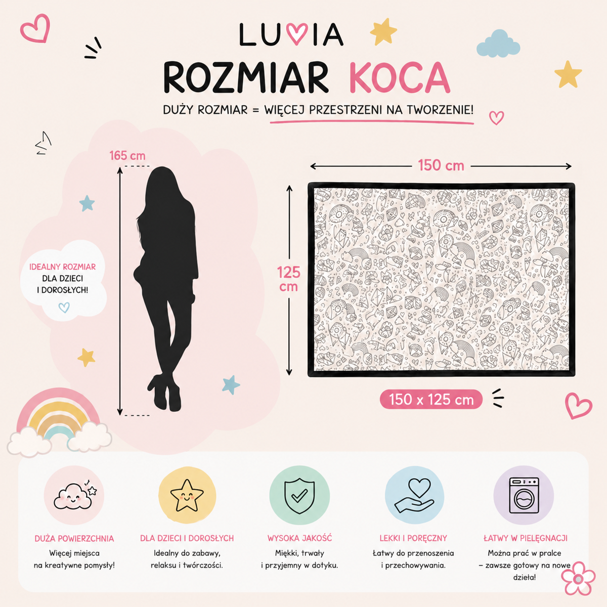 Koc kreatywny - Kolorowy Kocyk