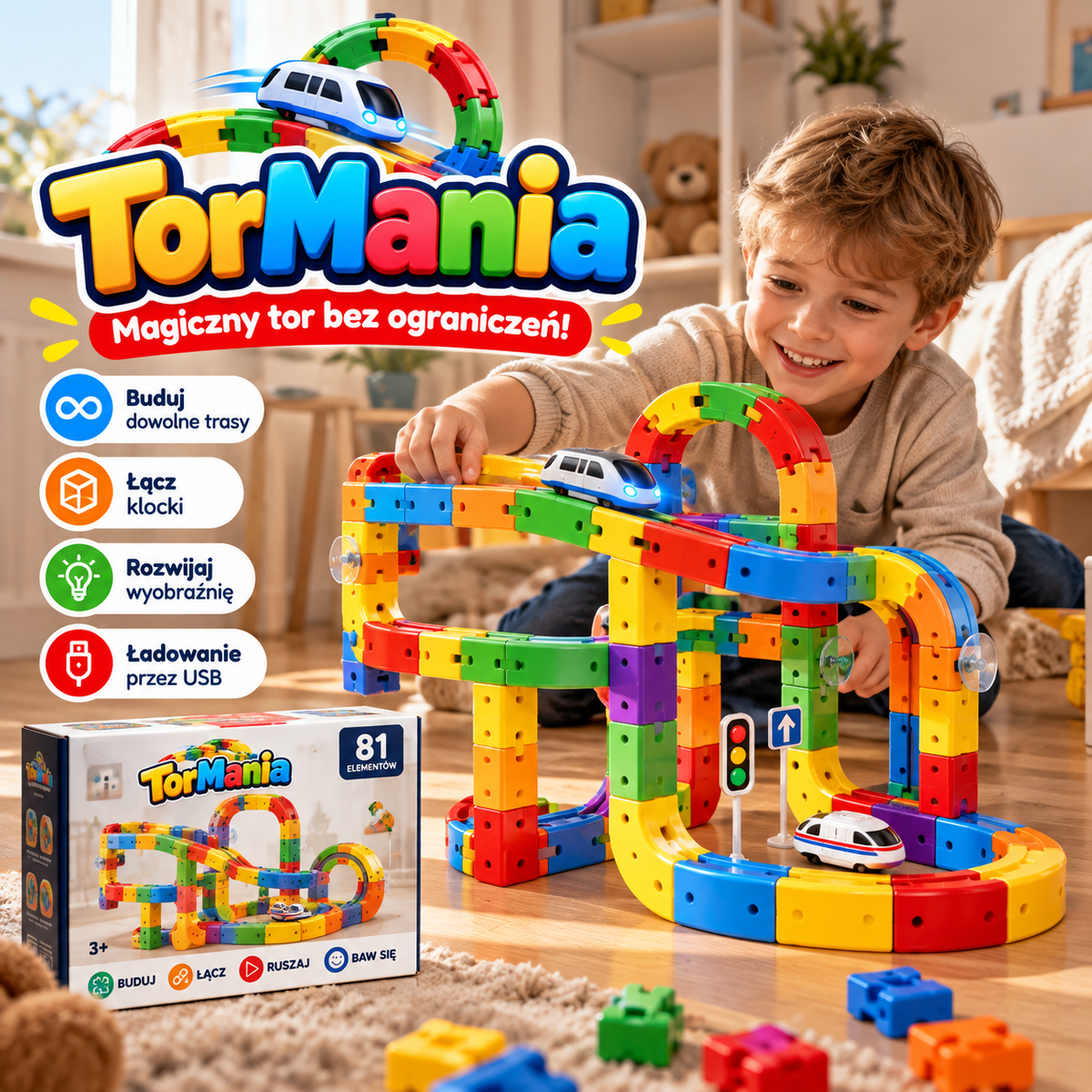 Zestaw TorMania! 51 elementów
